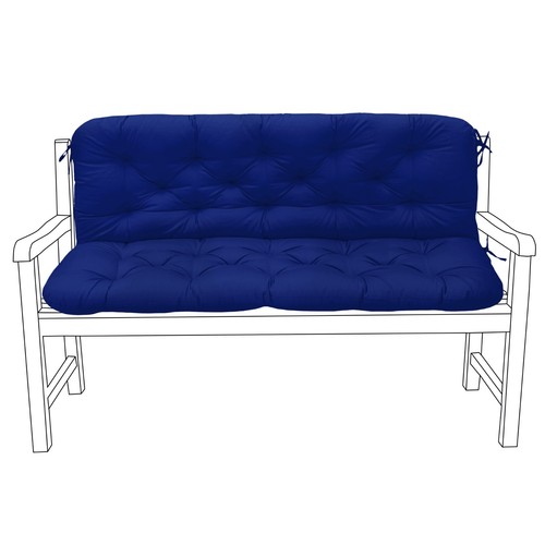 Navy outdoor seater bench - 2,