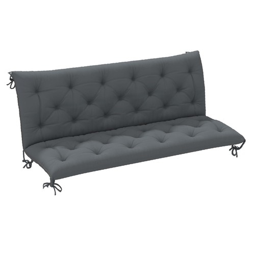 Dark grey bench cushion - bench,