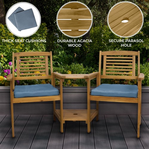 Wooden companion love seat - love,